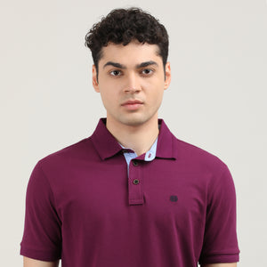 Deep Purple Pique Polo T-shirt