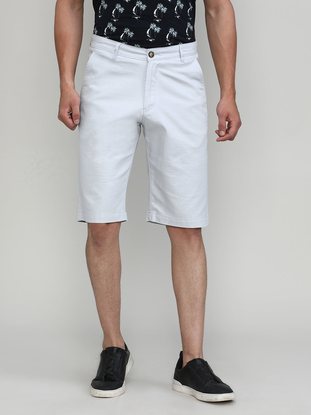 Sky Blue Cotton Shorts