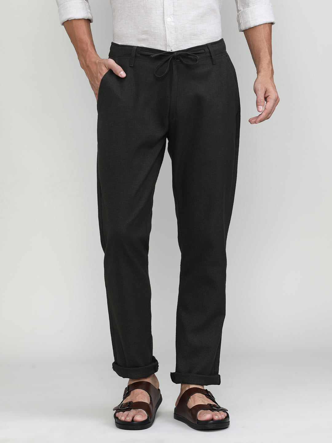 Deep Forest Cotton Travel Trousers Regular Fit
