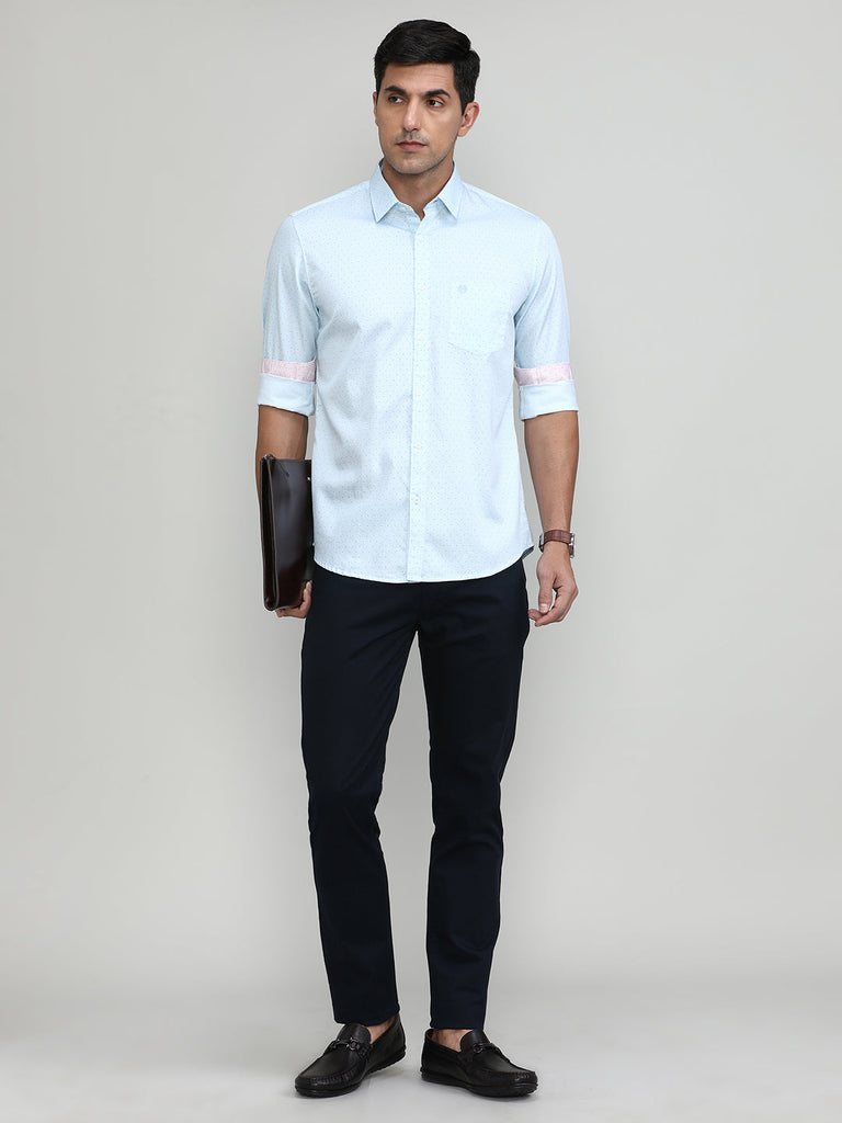 Sky Slim Fit Premium Cotton Printed Shirt With Pocket
