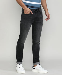 Carbon Shade Slim Tapered Stretch Denim