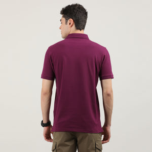 Deep Purple Pique Polo T-shirt