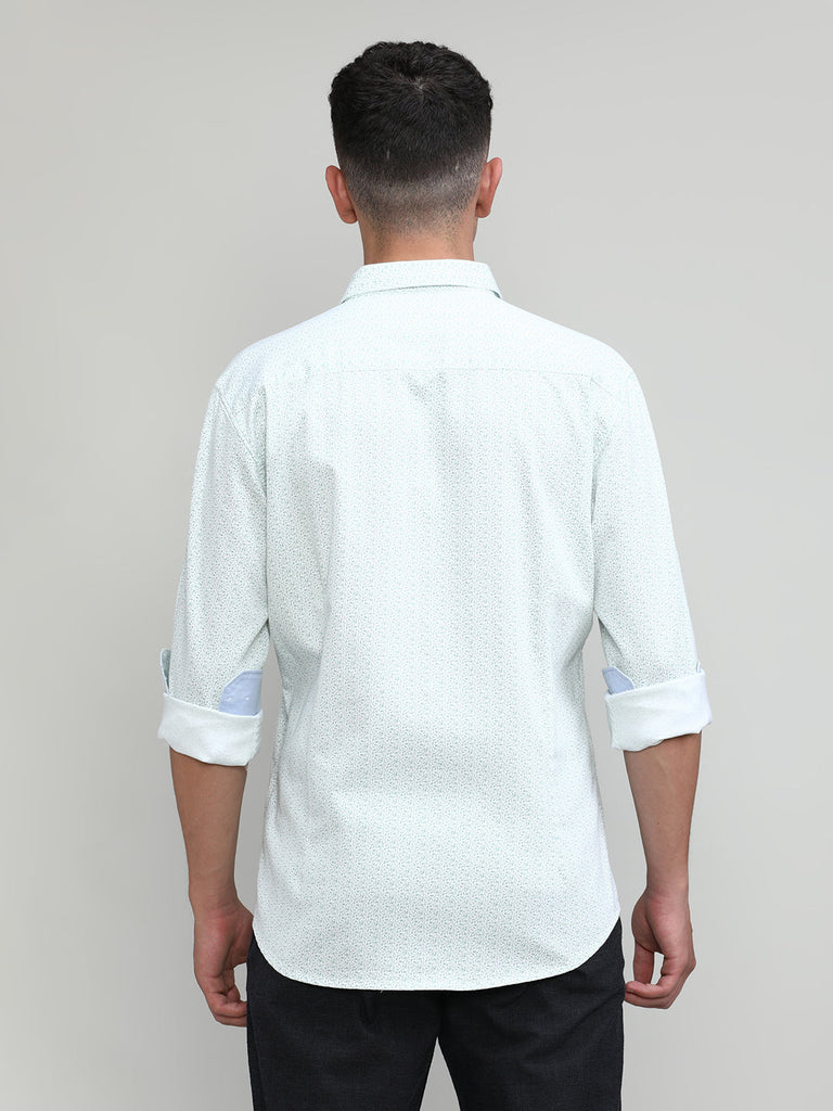 Fern Slim Fit Premium Cotton Printed Shirt