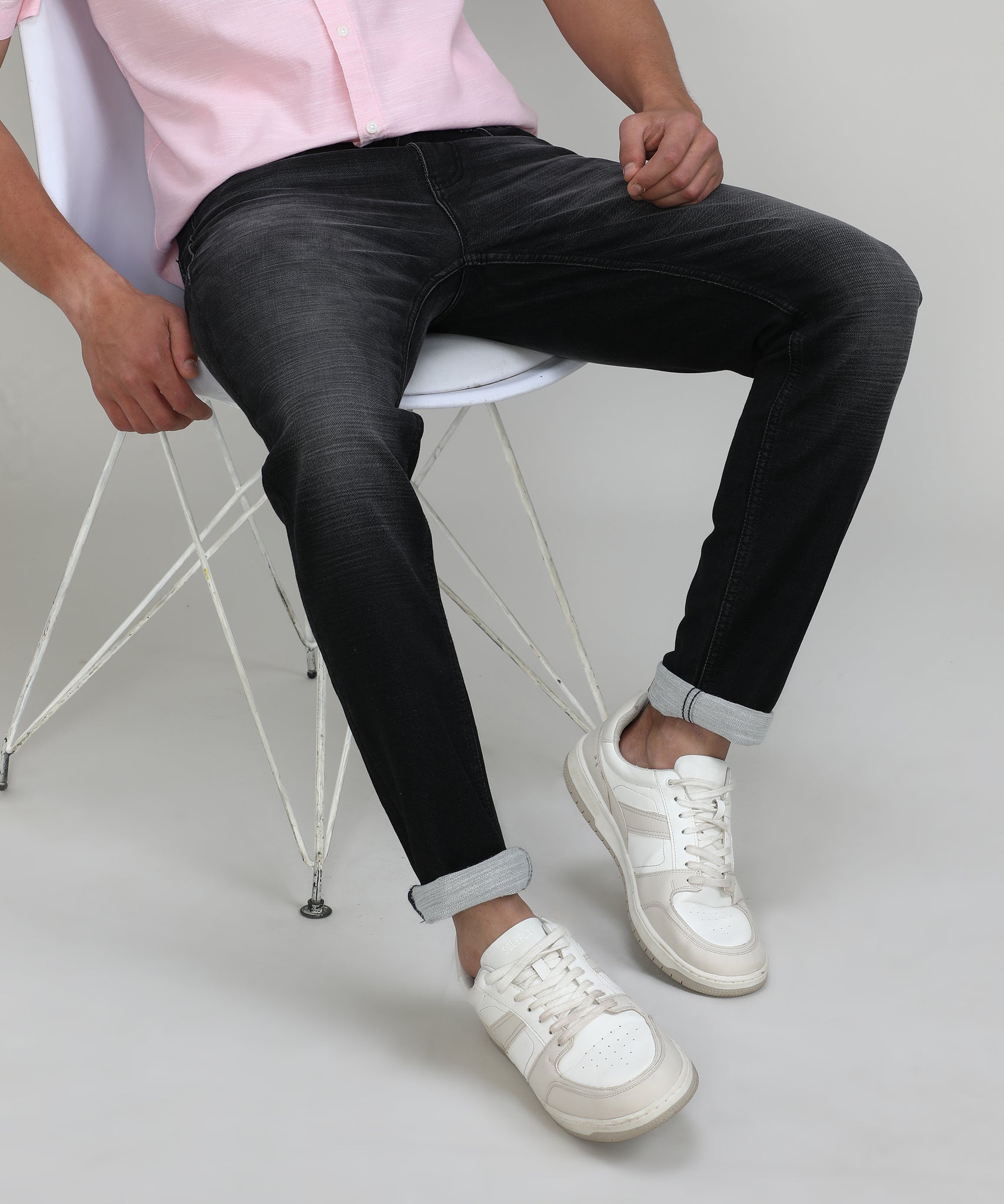 Black Stone Slim Tapered Stretch Denim