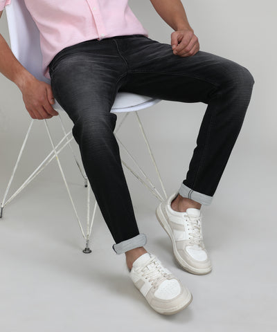 Black Stone Slim Tapered Stretch Denim