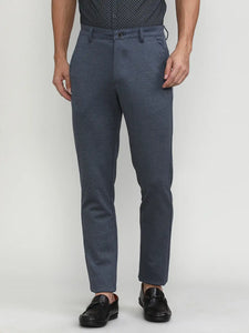 Royal Blue  Cotton Trousers Slim Tapered Fit