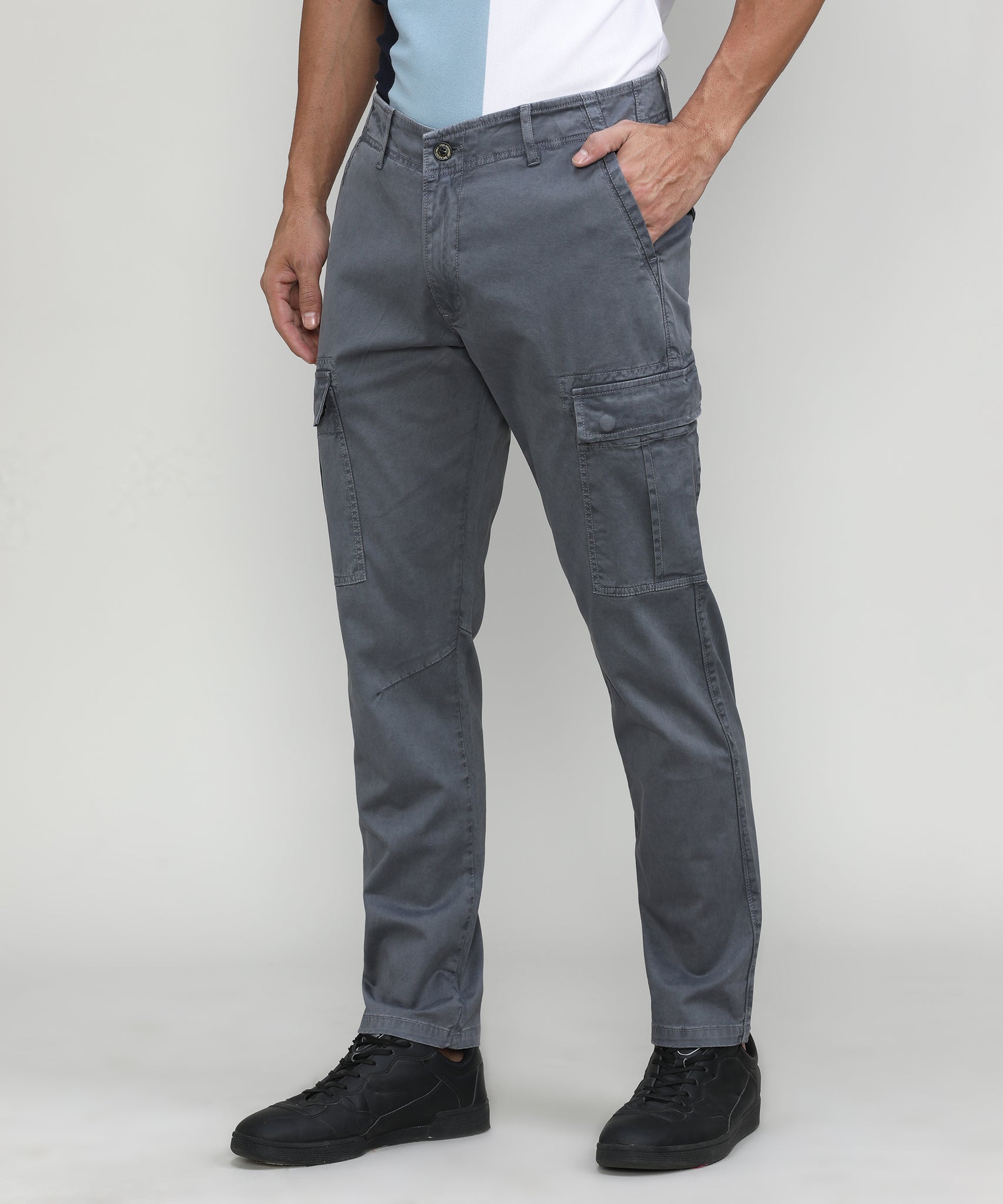 Cement Shade Cargo Pants