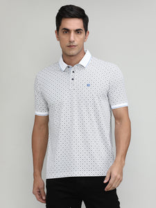 Phantom Jersey Cotton Lycra Printed Polo T-shirt