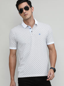 Phantom Jersey Cotton Lycra Printed Polo T-shirt