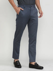Royal Blue  Cotton Trousers Slim Tapered Fit