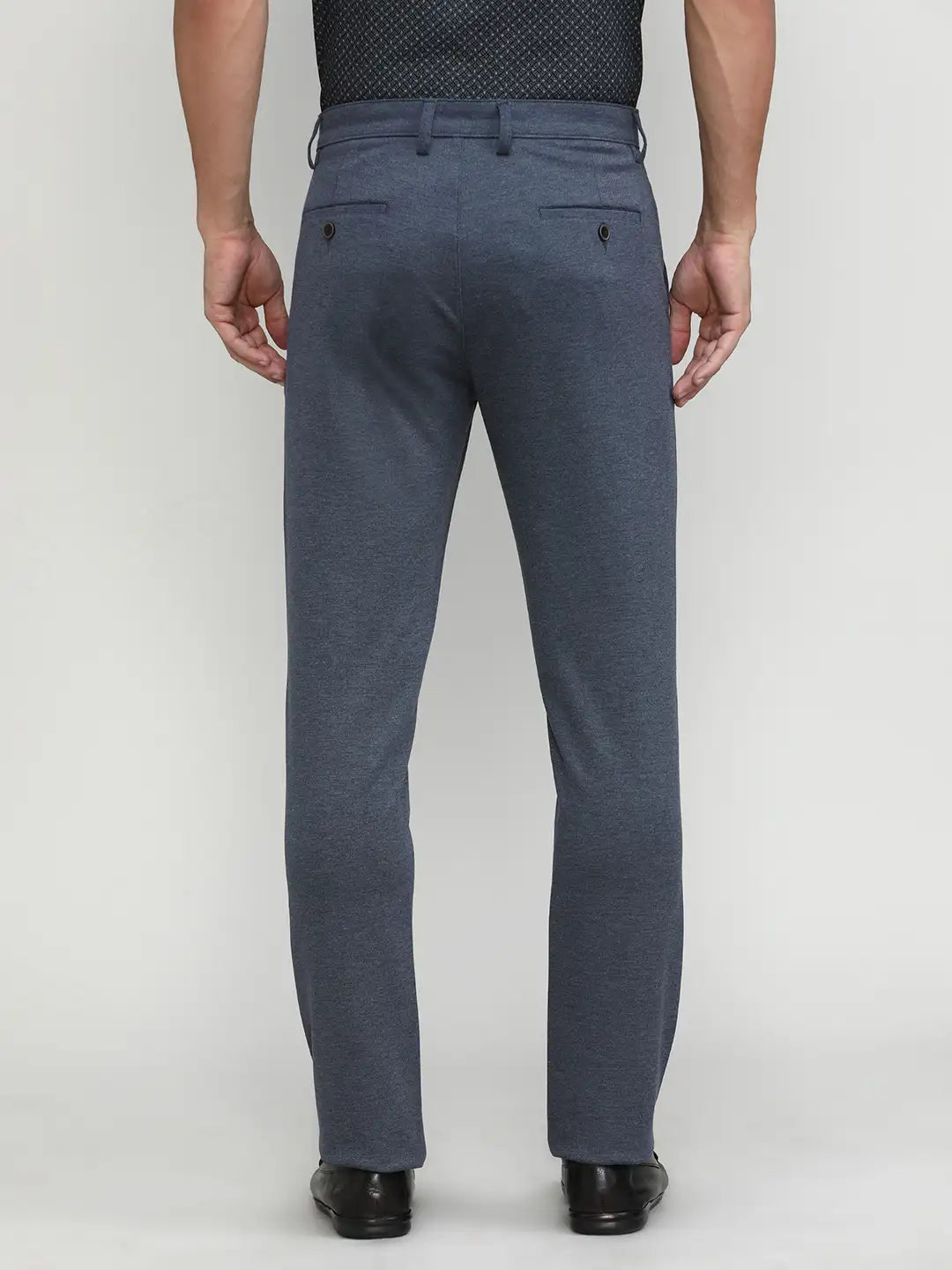 Royal Blue  Cotton Trousers Slim Tapered Fit