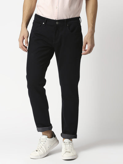 Black Slim Fit Cotton Stretch Jeans