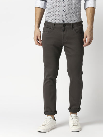 Light Grey Slim Tapered Cotton Stretch Jeans – Dragon Hill Lifestyle
