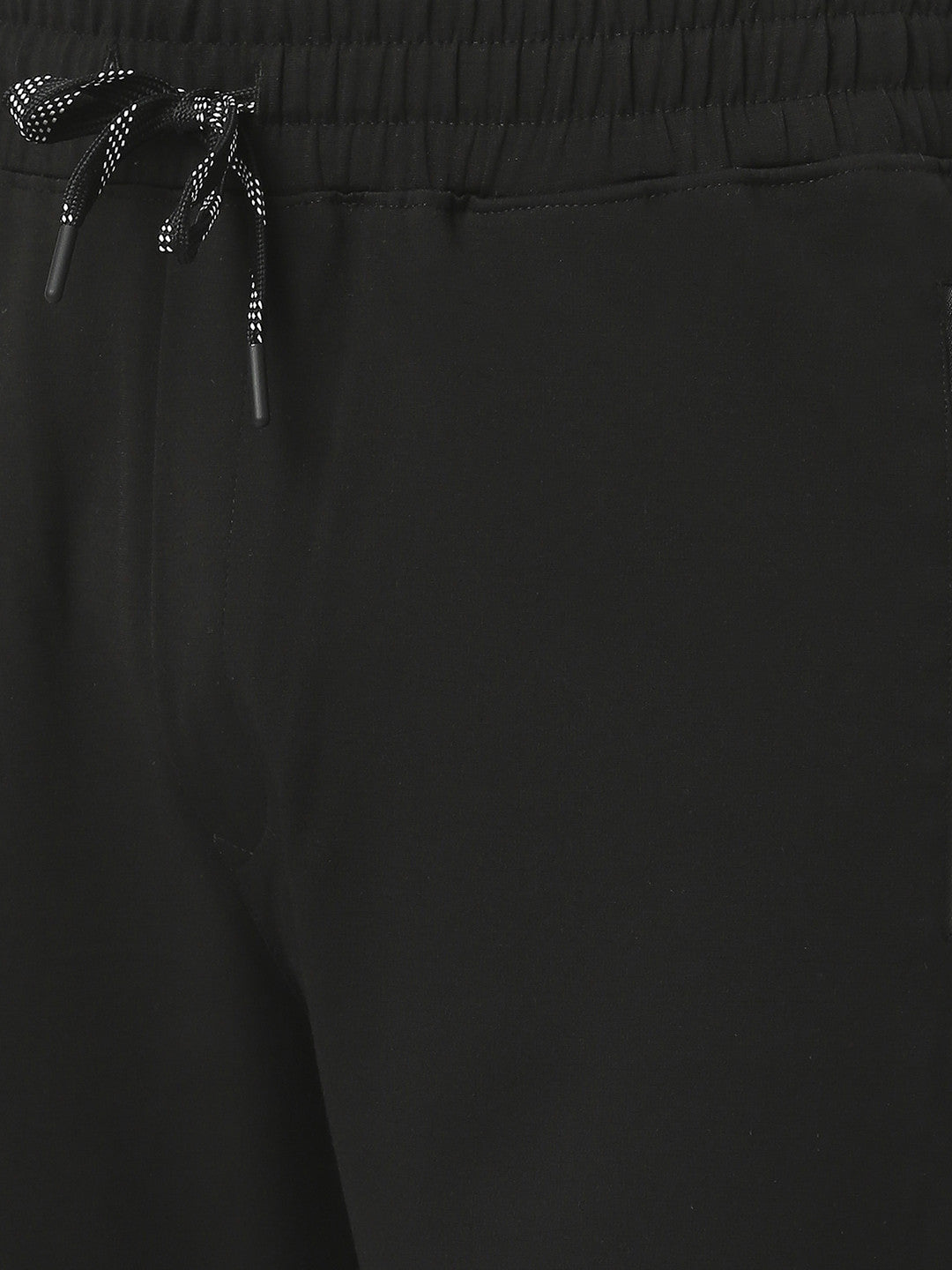 Black Tencel Lycra Shorts With Zipped Pocket