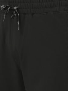 Black Tencel Lycra Shorts With Zipped Pocket