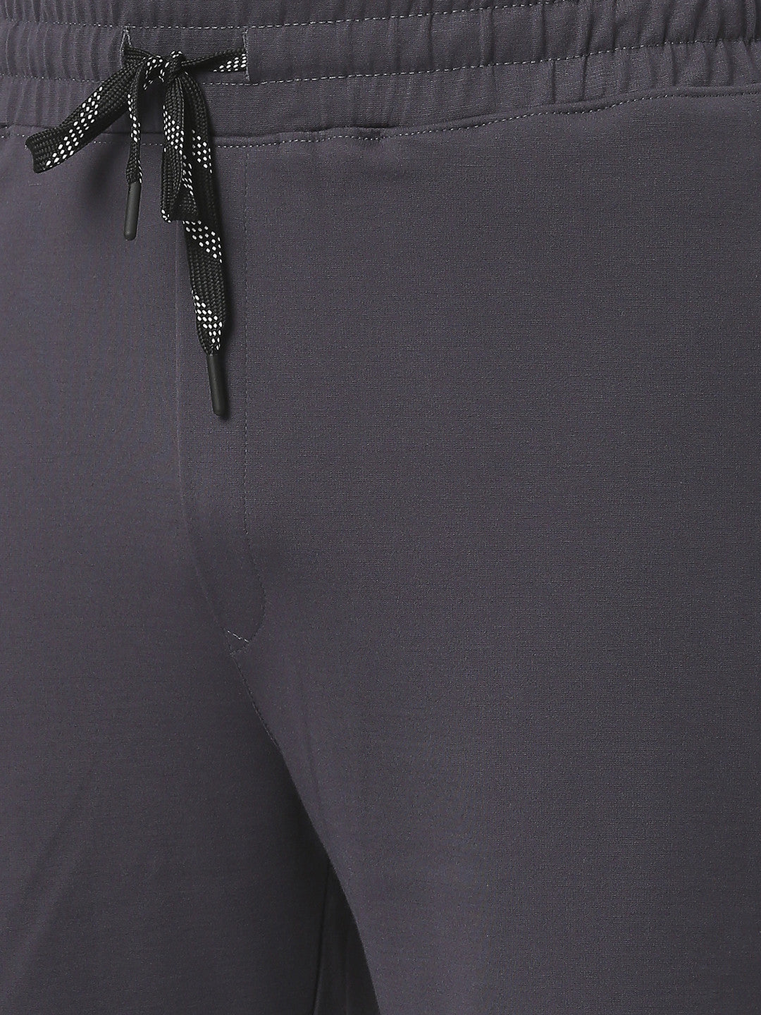 Charcoal Grey Tencel Lycra Shorts With Zipped Pocket
