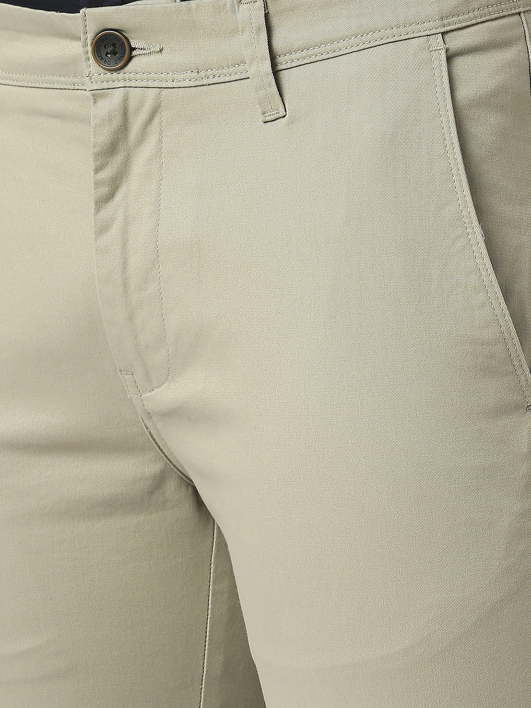 Pistachio Solid Cotton Shorts