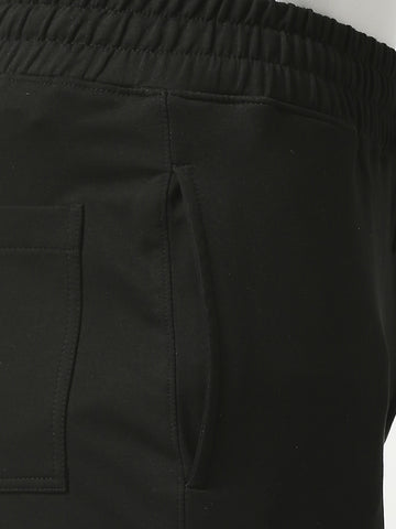 Black French Terry Lycra Track Pants